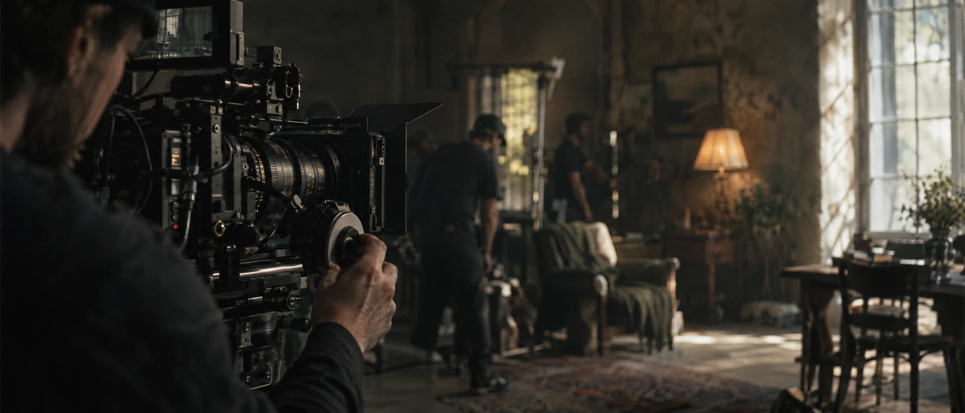 Original behind-the-scenes cinema camera photograph